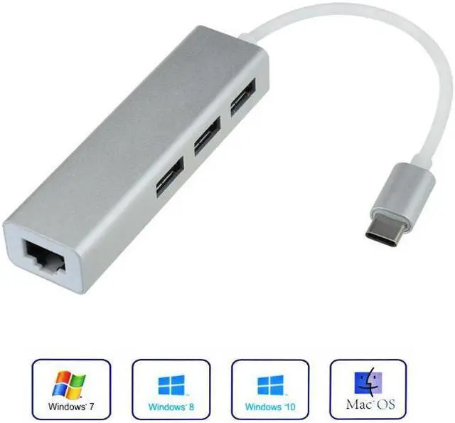 Main image of usb3.1 type-C to USB3.0 HUB+100M RJ45 network card hub three-port HUB conversion cable