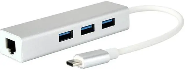 Alt view image 3 of 4 - usb3.1 type-C to USB3.0 HUB+100M RJ45 network card hub three-port HUB conversion cable