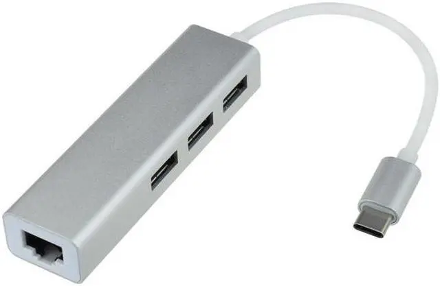 Alt view image 4 of 4 - usb3.1 type-C to USB3.0 HUB+100M RJ45 network card hub three-port HUB conversion cable