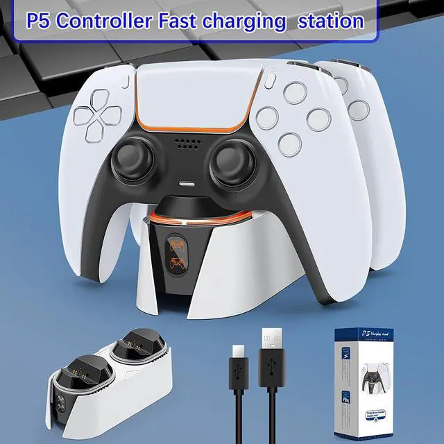 Alt view image 2 of 7 - PS5 Controller Charger Station, PS5 Charging Dock with Fast Charging