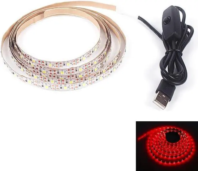 Main image of LED TV Backlight Red, SMY USB LED Light Strip, White LED Light Strip Kit, with ON/Off Switch for TV/PC Computer/Laptop Bias Lighting 2 meters