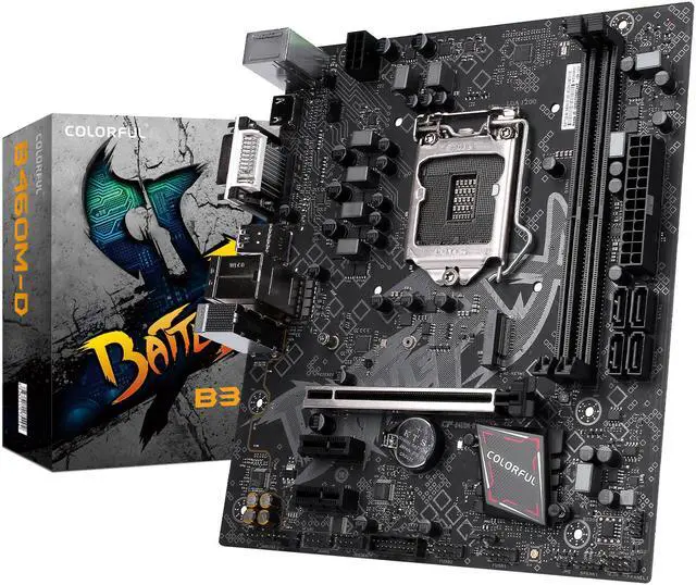 Colorful BATTLE-AX B460M-D V20 LGA1200 Intel B460 DDR4 VGA DVI