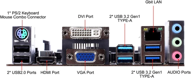 Alt view image 4 of 6 - Colorful BATTLE-AX B460M-D V20 LGA1200 Intel B460 DDR4 VGA DVI HDMI SATA3.0 USB3.2 Gen1 M.2 USB Shutdown Charging Function MATX Gaming Computer Motherboard