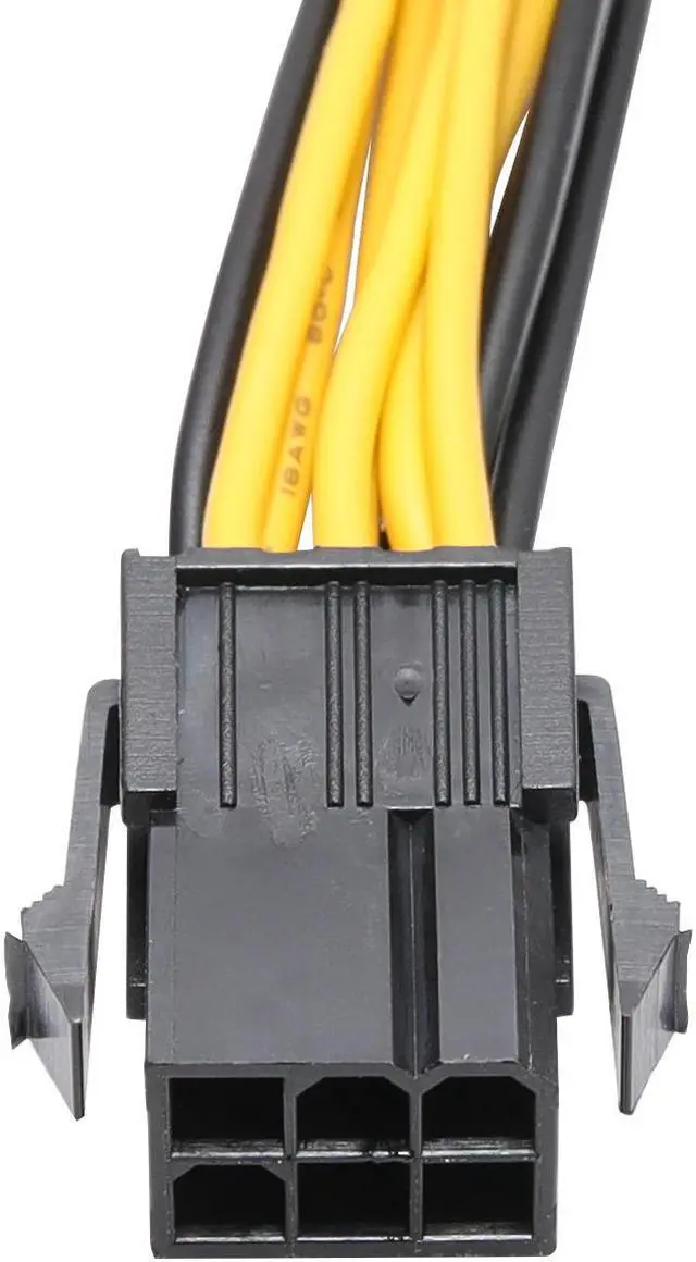 Alt view image 6 of 7 - PCI-e 6 Pin Female to Dual 8 Pin (6+2) Male PCI Express Power Adapter Cable for EVGA Modular Power Supply Cable for Graphics Video Card 8 pin Splitter 8.86 inches(6PCS)