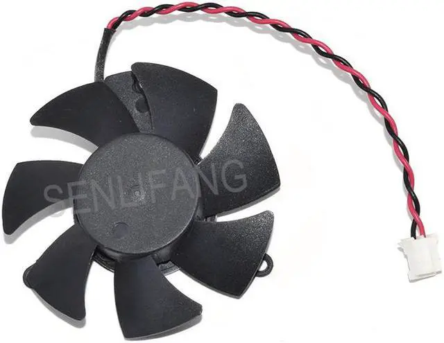 Alt view image 3 of 3 - For GT220 GTS210 Heatsink Cooling Aluminum Graphics Card Cooler Fan PLD05010S12L DC12V 0.1A 2 Pins 47mm diameter hole pitch 39mm