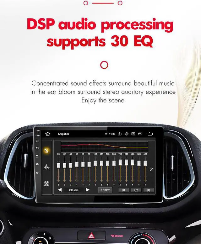 Alt view image 7 of 7 - Alondy Double Din Android Car Radio Stereo Receiver Player 10.1 Inch Touch Screen GPS WiFi Bluetooth FM/AM/RDS USB [Support Carplay & Android Auto] (2G+32G)