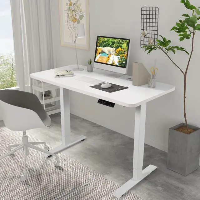 Alt view image 2 of 7 - Walsport Electric Height Adjustable Gaming Desk Dual Motor 46 x 24 Inches Home Office Standing Computer Table Workstation