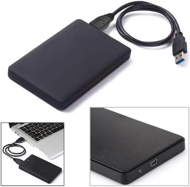 Alt view image 6 of 6 - HDD Case Slim Portable 2.5 HDD Enclosure Sata to USB Hard Disk Drives HDD Case With USB Cable USB 2.0 External Hard Disk Case