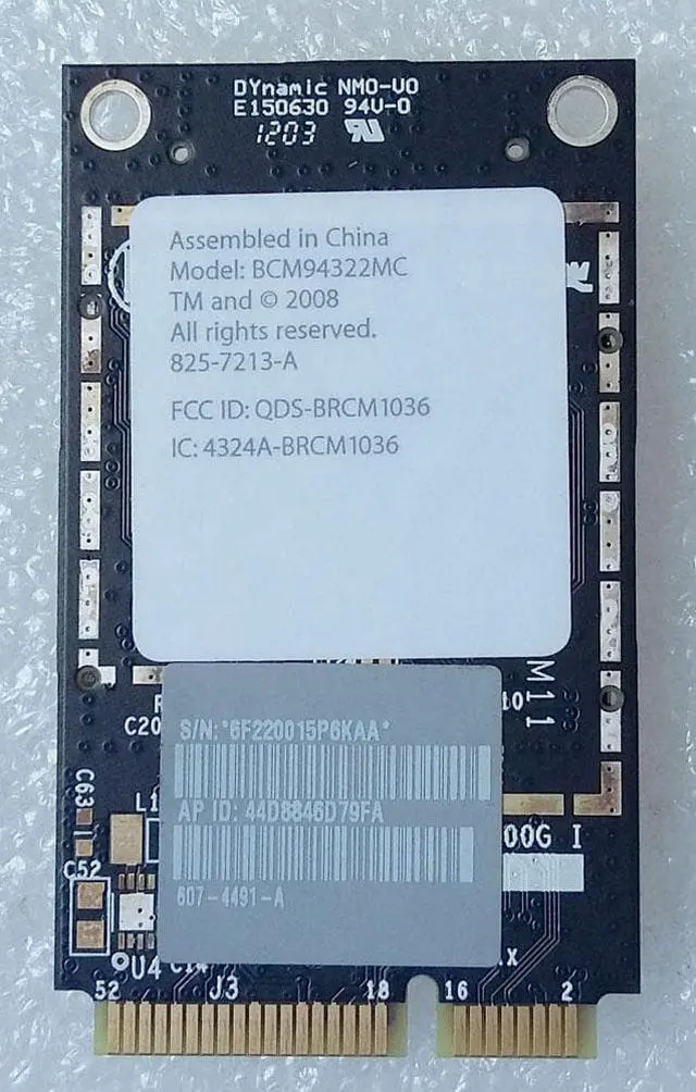 Alt view image 2 of 3 - Airport Extreme BCM94322MC 661-4907 607-4491-A 825-7213-A WiFi Card For Pro A1186 A1289 MB988Z A1181 MB881 MC240