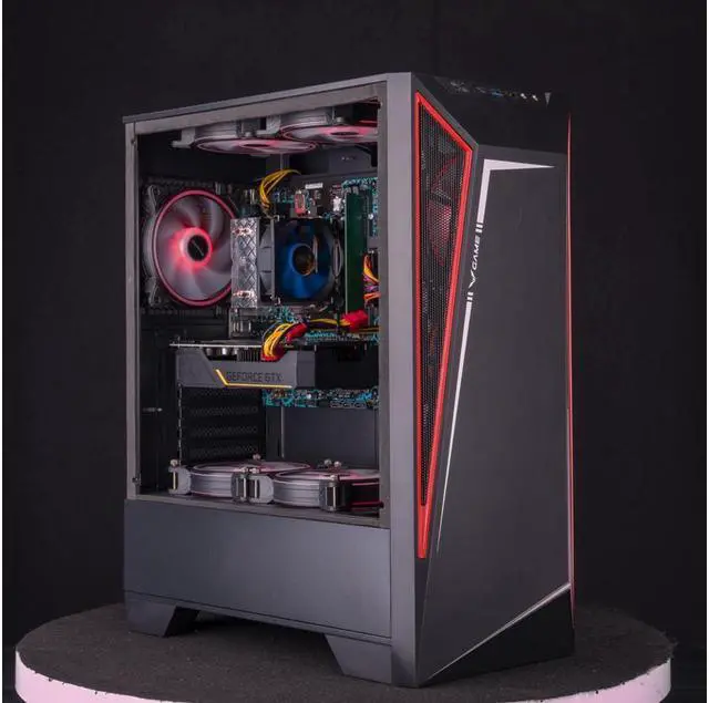 Alt view image 3 of 6 - IPASON - Gaming Desktop - Ryzen 5 3600 up to 4.2GHz - GTX1650 4GB - 8GB DDR4 3200MHz - 500GB SSD NVME - 550W Power supply - RGB FANS - Windows 10 home - Gaming PC