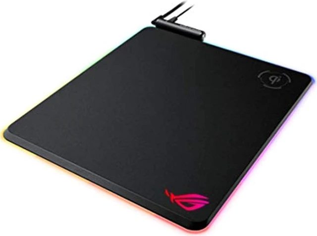 Main image of ASUS ROG Balteus Qi Vertical Gaming Mouse Pad with Wireless Qi Charging Zone, Hard Micro-Textured Gaming Surface, USB Pass-Through, Aura Sync RGB Lighting and Non-Slip Base (12.6? X (NH01ROGBALTEUSQi)