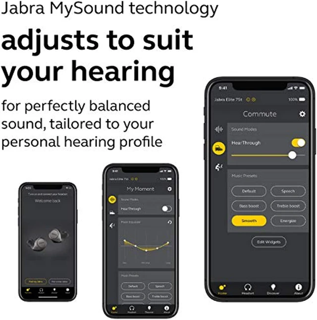 Alt view image 5 of 6 - Jabra Elite 75t Earbuds - True Wireless Earbuds with Charging Case, Titanium Black - Active Noise Cancelling Bluetooth Earbuds with a Comfortable, Secure Fit, Long Battery Life, Grea (100-99090000-02)