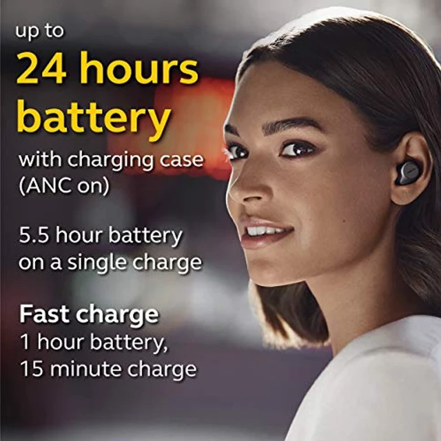 Alt view image 3 of 6 - Jabra Elite 75t Earbuds - True Wireless Earbuds with Charging Case, Titanium Black - Active Noise Cancelling Bluetooth Earbuds with a Comfortable, Secure Fit, Long Battery Life, Grea (100-99090000-02)