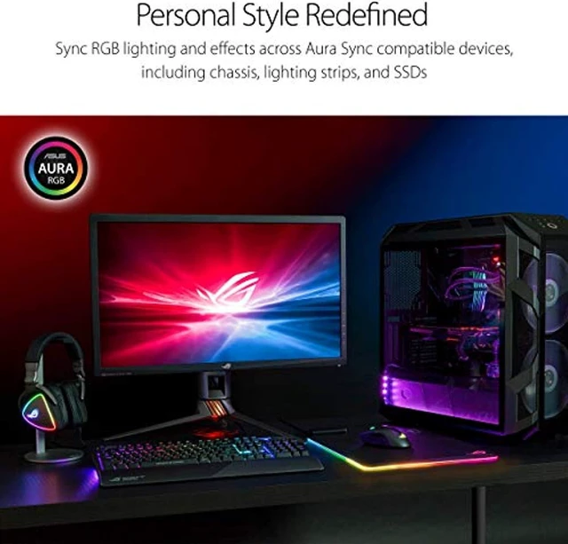Alt view image 4 of 5 - ASUS ROG Balteus Qi Vertical Gaming Mouse Pad with Wireless Qi Charging Zone, Hard Micro-Textured Gaming Surface, USB Pass-Through, Aura Sync RGB Lighting and Non-Slip Base (12.6? X (NH01ROGBALTEUSQi)