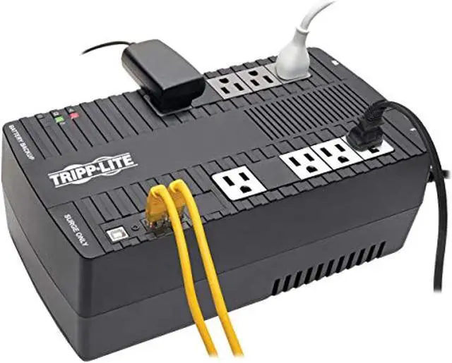 Alt view image 5 of 10 - Tripp Lite 750VA UPS Battery Backup, 450W Eco Green, USB, RJ11, 12 Outlets (ECO750UPS), Black (ECO750UPS)