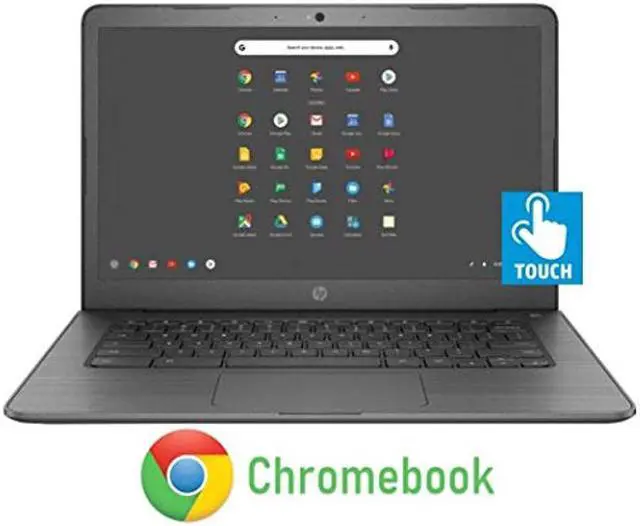Main image of HP 14-inch Chromebook HD Touchscreen Laptop PC (Intel Celeron N3350 up to 2.4GHz, 4GB RAM, 32GB Flash Memory, WiFi, HD Camera, Bluetooth, Up to 10 hrs Battery Life, Chrome OS , Black)