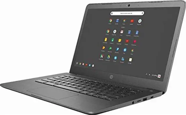 Alt view image 2 of 5 - HP 14-inch Chromebook HD Touchscreen Laptop PC (Intel Celeron N3350 up to 2.4GHz, 4GB RAM, 32GB Flash Memory, WiFi, HD Camera, Bluetooth, Up to 10 hrs Battery Life, Chrome OS , Black)