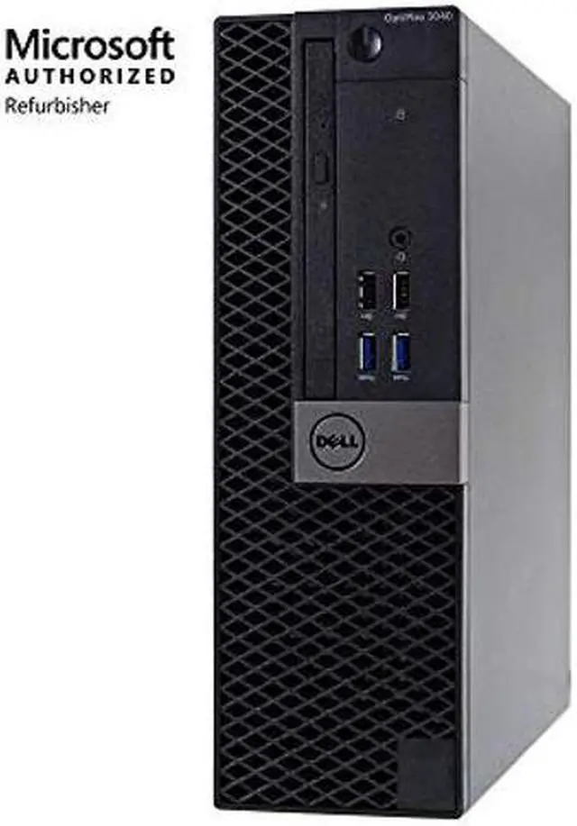 Main image of Dell Optiplex 3040-SFF, Core i3-6100 3.7GHz, 8GB RAM, 256GB Solid State Drive, DVDRW, Windows 10 Pro 64bit (Renewed)
