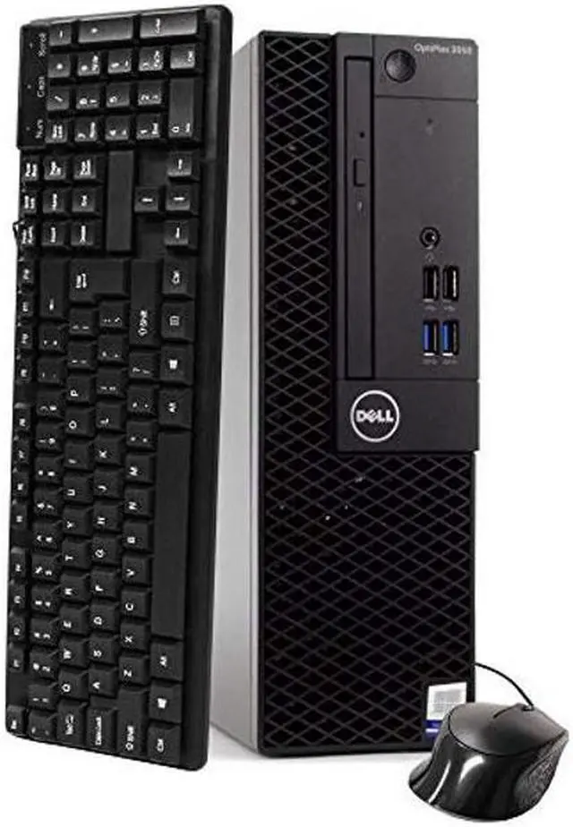 Main image of Dell Optiplex 3050 SFF Desktop PC, Intel i5-6500 3.2GHz 4 Core, 16GB DDR4, 500GB SSD, WiFi, Win 10 Pro, Keyboard, Mouse (Renewed)