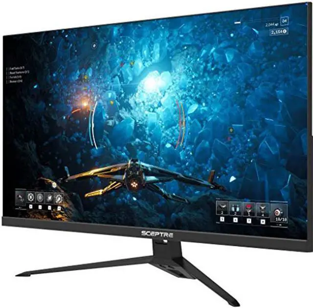 Alt view image 2 of 5 - Sceptre IPS 27 inch Gaming LED Monitor up to 165Hz 144Hz 1ms DisplayPort HDMI, FreeSync FPS RTS Build-in Speakers Gunmetal Black 2021 (E275B-FPT165)