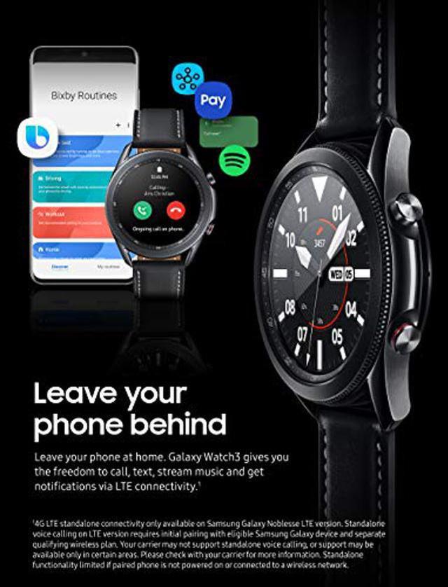 Samsung Galaxy Watch 3 45mm newest GPS Smartwatch in Mystic Black