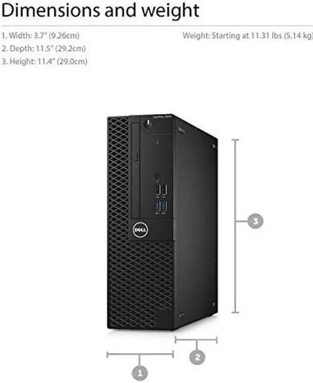 Alt view image 5 of 5 - Dell Optiplex 5050 Small Form Factor (SFF) Business Desktop PC, Intel i7-7700 Quad-Core 3.6 GHz, 16GB DDR4, 512G NVME SSD Windows 10 Pro (Renewed) - OEM