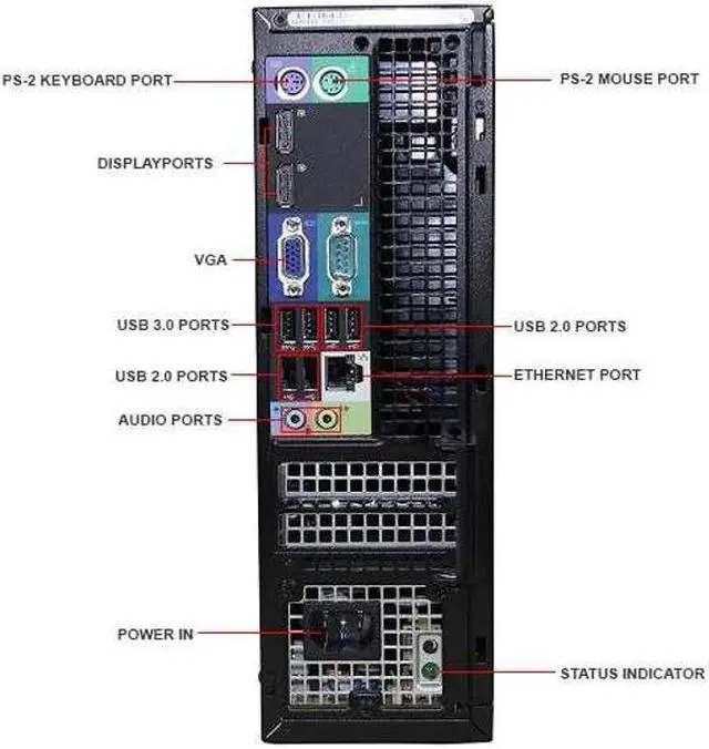 Alt view image 2 of 5 - Dell Optiplex 9020 Small Form Factor Desktop with Intel Core i7-4770 Upto 3.9GHz, HD Graphics 4600 4K Support, 32GB RAM, 1TB SSD, DisplayPort, HDMI, Wi-Fi, Bluetooth - Windows 10 Pro (Renewed) - OEM