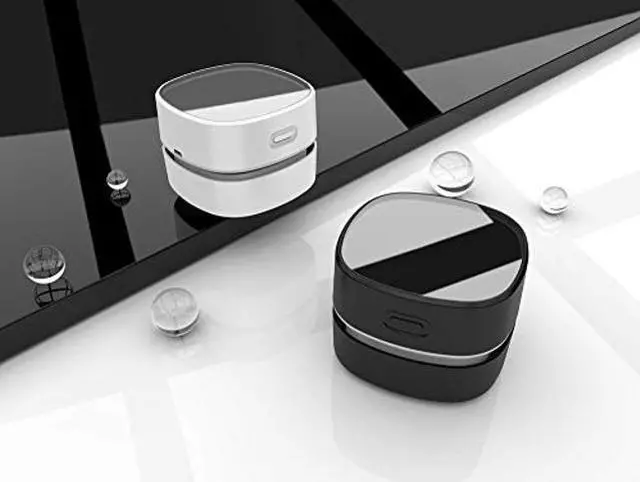 Alt view image 5 of 5 - ODISTAR Desktop Vacuum Cleaner, Mini Table dust Sweeper Energy Saving,High Endurance up to 90 mins,Cordless&360 Rotatable Design for Keyboard/Home/School/Office(White)