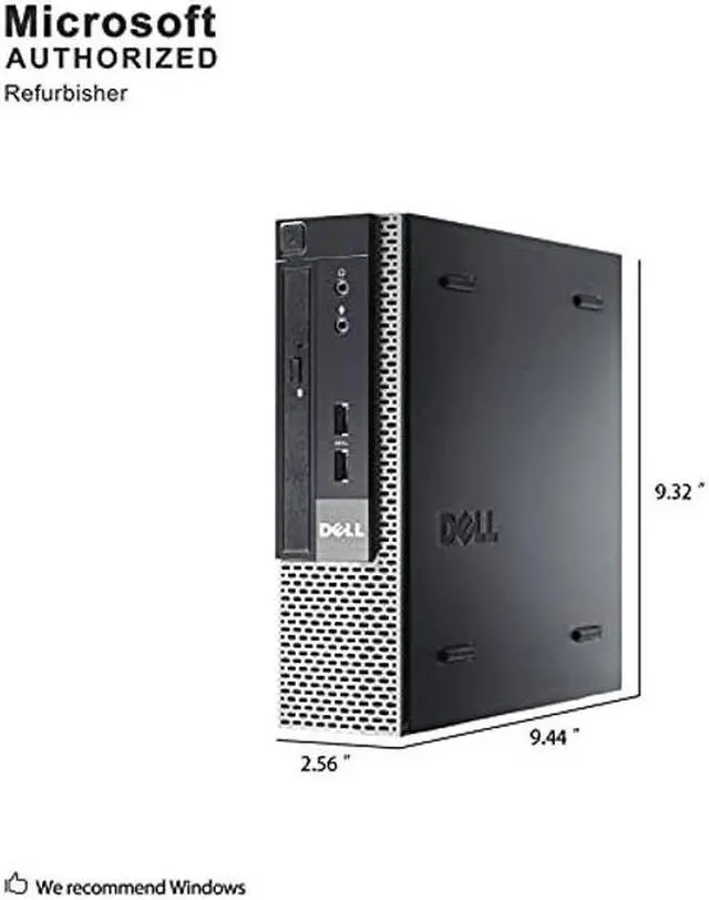 Alt view image 3 of 5 - DELL Optiplex 9020 Ultra Small Form Factor Business Desktop Computer, Intel Quad-Core i5-4570S up to 3.6Ghz, 8GB RAM, 500GB HDD, DVD, USB 3.0, WIFI, Windows 10 Professional (Renewed'] - OEM