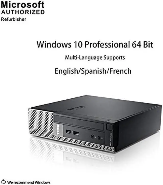 Alt view image 3 of 5 - DELL OptiPlex 7010 Ultra Small Form Factor Desktop PC - Intel Core i5-3470S 2.9GHz, 8GB, 240GB SSD, Windows 10 Professional (Renewed)'] - OEM