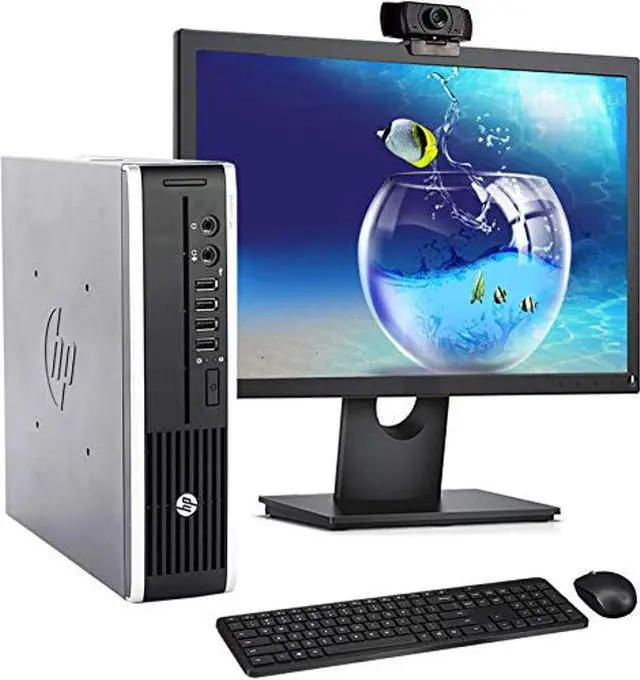 Main image of HP 8200 USFF Computer Desktop PC, Intel Core i5 3.1GHz Processor, 8GB Ram, 250GB Hard Drive, WiFi | Bluetooth, 1080p Webcam, Wireless Keyboard & Mouse, 24 Inch Monitor, Windows 10 (Renewed) - OEM