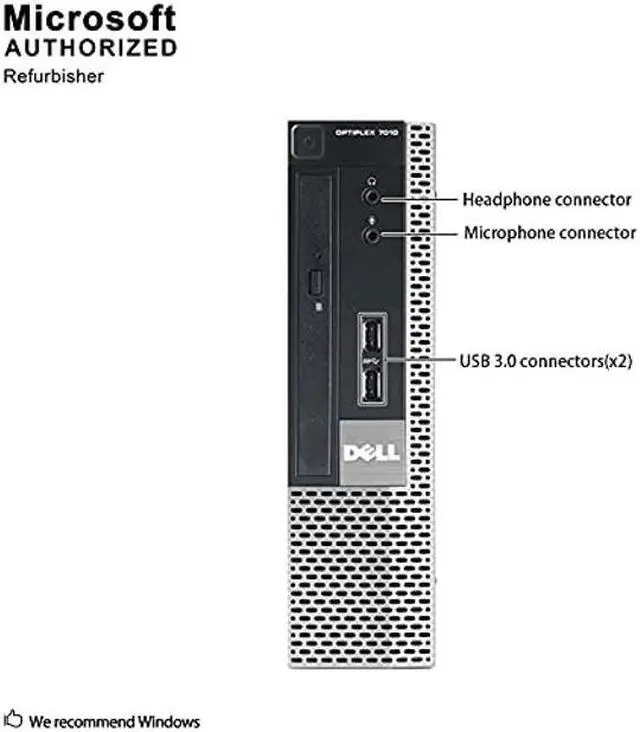 Alt view image 5 of 5 - DELL OptiPlex 7010 Ultra Small Form Factor Desktop PC - Intel Core i5-3470S 2.9GHz, 8GB, 240GB SSD, Windows 10 Professional (Renewed)'] - OEM