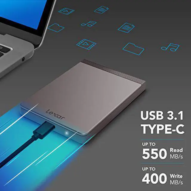 Main image of Lexar SL200 1TB Portable SSD, Solid State Drive, Up to 550MB/s Read (LSL200X001T-RNNNU)