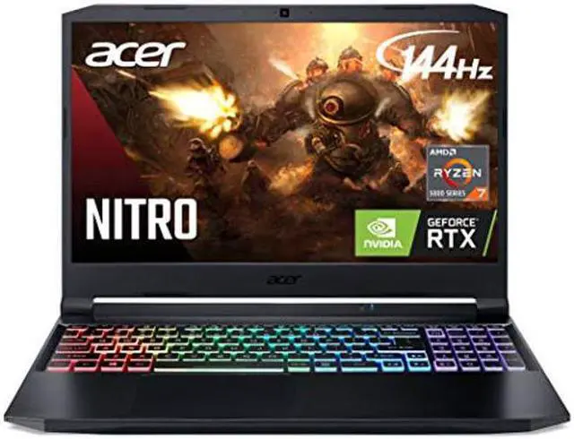 Main image of Acer Nitro 5 AN515-45-R92M Gaming Laptop, AMD Ryzen 7 5800H (8-Core) | NVIDIA GeForce RTX 3060 Laptop GPU |15.6" FHD 144Hz IPS Display | 16GB DDR4 | 512GB NVMe SSD | WiFi 6 | RGB Backlit Keyboard - OEM