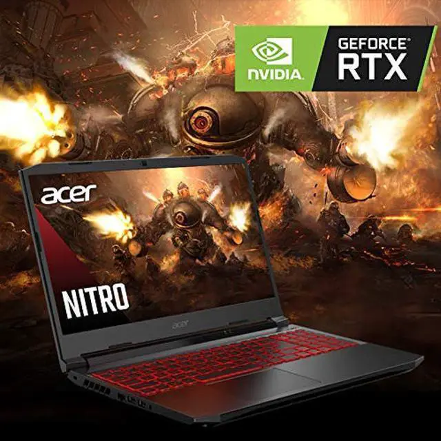 Alt view image 3 of 5 - Acer Nitro 5 AN515-45-R92M Gaming Laptop, AMD Ryzen 7 5800H (8-Core) | NVIDIA GeForce RTX 3060 Laptop GPU |15.6" FHD 144Hz IPS Display | 16GB DDR4 | 512GB NVMe SSD | WiFi 6 | RGB Backlit Keyboard - OEM