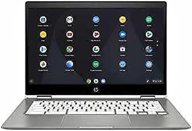 Main image of HP Chromebook X360 14-inch Touchscreen 64GB eMMC Celeron N4020 (4GB Memory, Memory Card Reader, Chrome OS) White/ Mineral Silver, 14b-ca0645cl - OEM