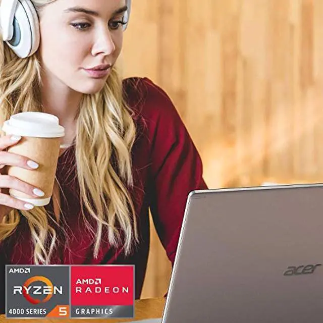 Alt view image 2 of 5 - Acer Aspire 5 A515-44-R41B, 15.6 Full HD, AMD Ryzen 5 4500U Hexa-Core Mobile Processor with Radeon Graphics, 8GB DDR4, 256GB NVMe SSD, WiFi 5, HD Webcam, Backlit Keyboard, Windows 10 Home (Renewed)