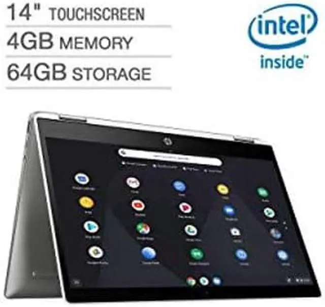 Alt view image 3 of 4 - HP Chromebook x360 14b-ca0023dx 14" Touchscreen 1366 x 768 Intel Pentium Silver N5000 1.1GHz 4GB RAM 64GB eMMC ChromeOS - OEM