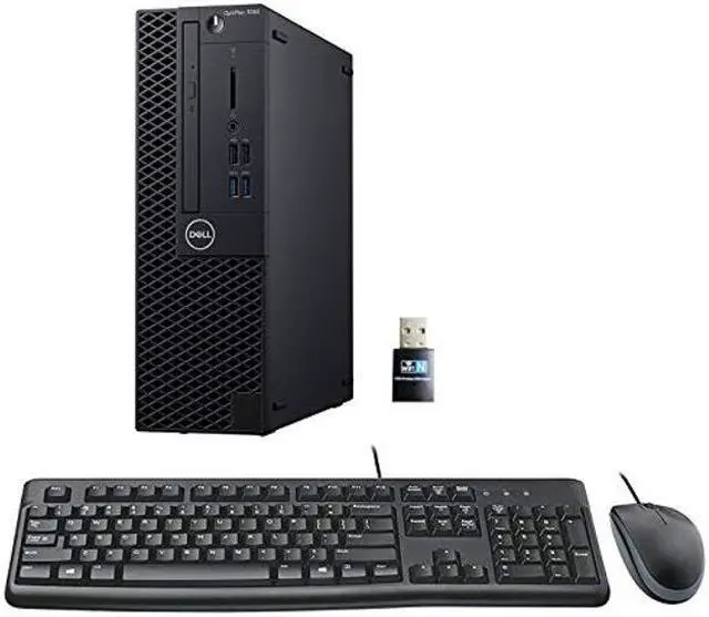 Main image of Dell Optiplex 3060 SFF Desktop PC, Intel i5-8500 3.0GHz 6 Core, 16GB DDR4, 500GB SSD, WiFi, Win 10 Pro, Keyboard, Mouse (Renewed)