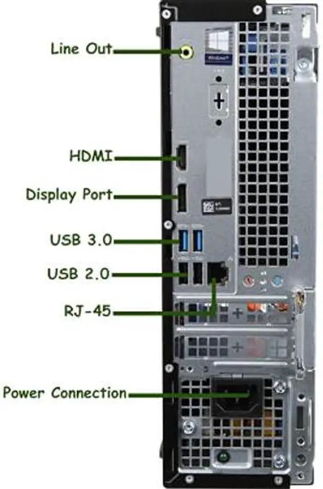 Alt view image 3 of 5 - Dell Optiplex 3060 SFF Computer Desktop PC, Intel Core i5-8400 2.80GHz Processor, 8GB DDR4 Ram, 256GB NVMe SSD 1TB Hard Drive, HDMI, Wireless Keyboard Mouse, WiFi & Bluetooth, Windows 10 (Renewed)
