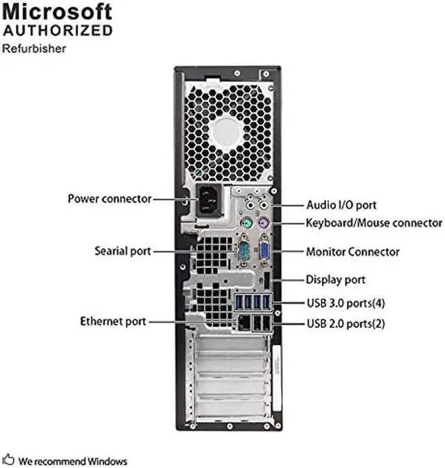 Alt view image 5 of 5 - HP Compaq Pro 6305 SFF Business PC,AMD A6-5400B Max to 3.8GHz, 4G DDR3, 500G, DVDRW, VGA, DP, Win 10 64 Bit-Multi Language(Certified Renewed)
