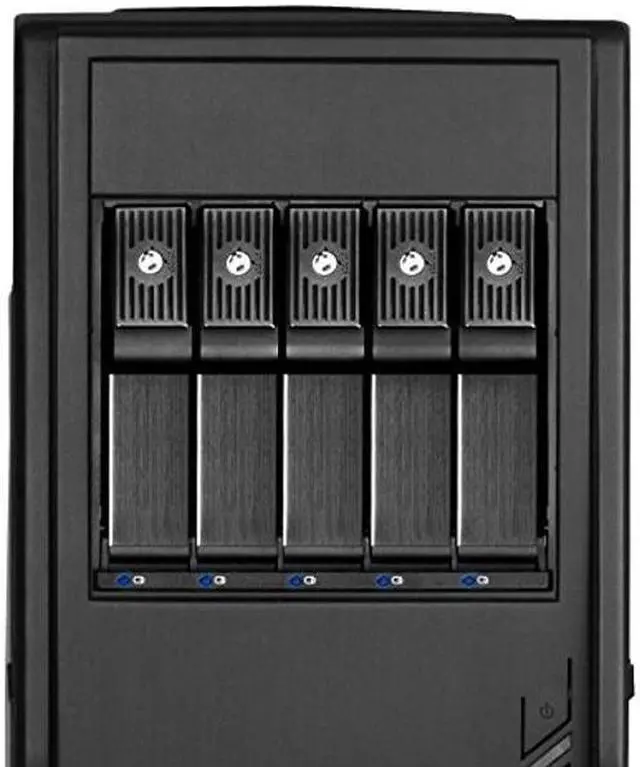 Alt view image 4 of 5 - SilverStone Technology Hard Drive Enclosure Internal, 3 X 5.25 Inch to 5 X 3.5 Inch Hot-Swap SATA/SAS Hard Drive Cage, Up to 12Gbit/S Transfer Rate with All Aluminum Body (SST-FS305-12G)