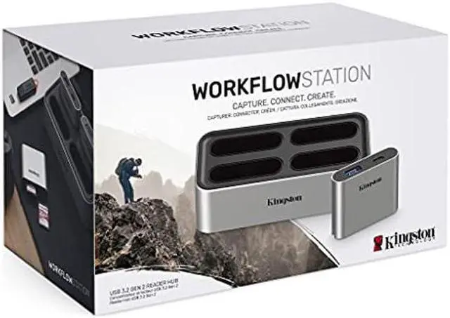 Alt view image 3 of 5 - Kingston Workflow Station USB3.2 Gen2 Dock USB-A/C Hub - WFS-U