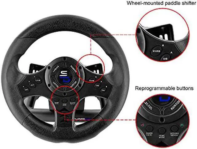 Alt view image 3 of 5 - Superdrive SV450 racing steering wheel with Pedals and Shifters Xbox Serie X / S, Switch, PS4, Xbox One, PC (programmable for all games)