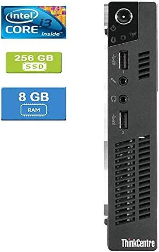 Renewed: LENOVO M72E Tiny Intel Core i3-2120T 2.60 GHz, 8GB, 256GB