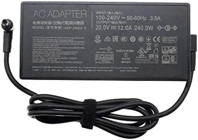 Alt view image 2 of 5 - 240W 12A Charger for ASUS ROG: ADP-240EB B ROG 15 Zephyrus S15 S17 G15 G513 GX550LXS RTX2080 G733QM G733QR G733QS G733QSA RTX2080 Laptop Power Supply AC Adapter