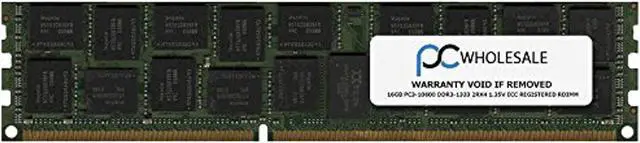 Alt view image 4 of 4 - HP 16GB PC3-10600 DDR3-1333 2Rx4 ECC Registered 1.35V DIMM (HP PN# 627812-B21)