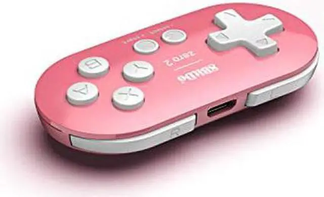 Alt view image 4 of 5 - 8Bitdo Zero 2 Bluetooth Gamepad Keychain Sized Mini Controller for Switch, Windows, Android, macOS & Raspberry Pi(Pink Edition) - Nintendo Switch