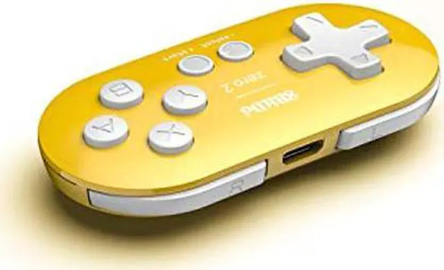 Alt view image 4 of 5 - 8Bitdo Zero 2 Bluetooth Gamepad Keychain Sized Mini Controller for Switch, Windows, Android, macOS & Raspberry Pi(Yellow Edition) - Nintendo Switch