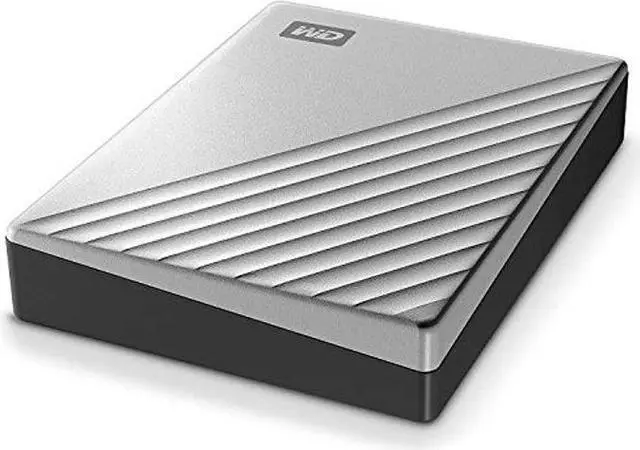 Alt view image 5 of 5 - WD 4TB My Passport Ultra Silver Portable External Hard Drive HDD, USB-C and USB 3.1 Compatible - WDBFTM0040BSL-WESN